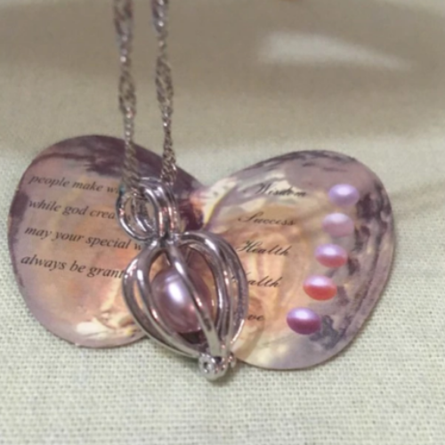 make a wish necklace with surprise pearl